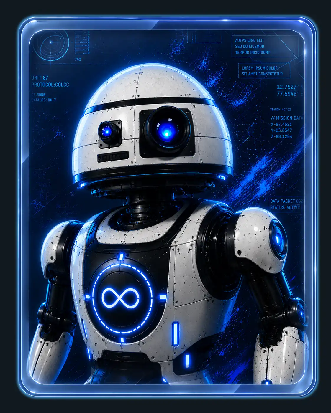 AI automation robot introducing Ailgorith company and intelligent business automation solutions