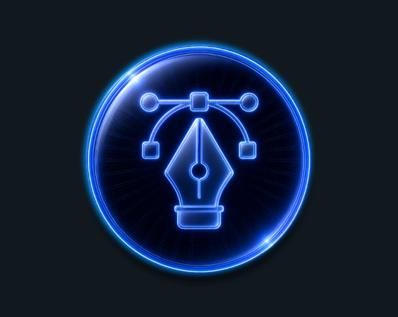 Design agency icon representing AI workflow automation for creative projects and client approvals