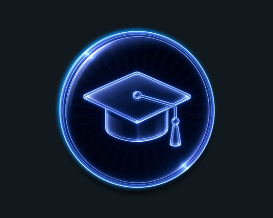 Educational institution icon representing AI automation for student enrollment, admissions and academic workflows