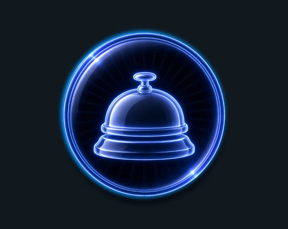 Hospitality group icon representing AI automation for hotel operations, reservations and guest service workflows