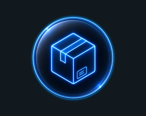 Logistics company icon illustrating a workflow automation software example for order and shipment tracking